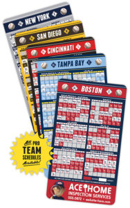 Layout of Baseball Schedule Magnets