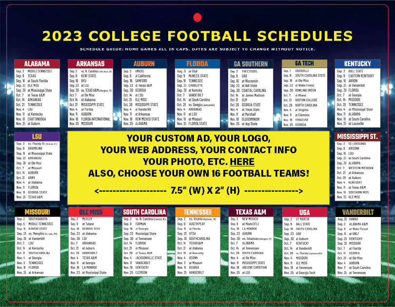 2024 SEC Football Schedule