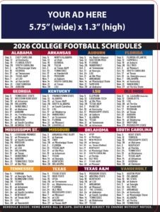16 College Football Team Layout